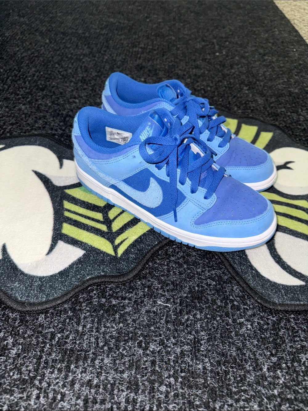 Nike Kids Two-Tone Royal and Light Blue Low-Top Sneakers